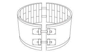 Two-piece ceramic band heater