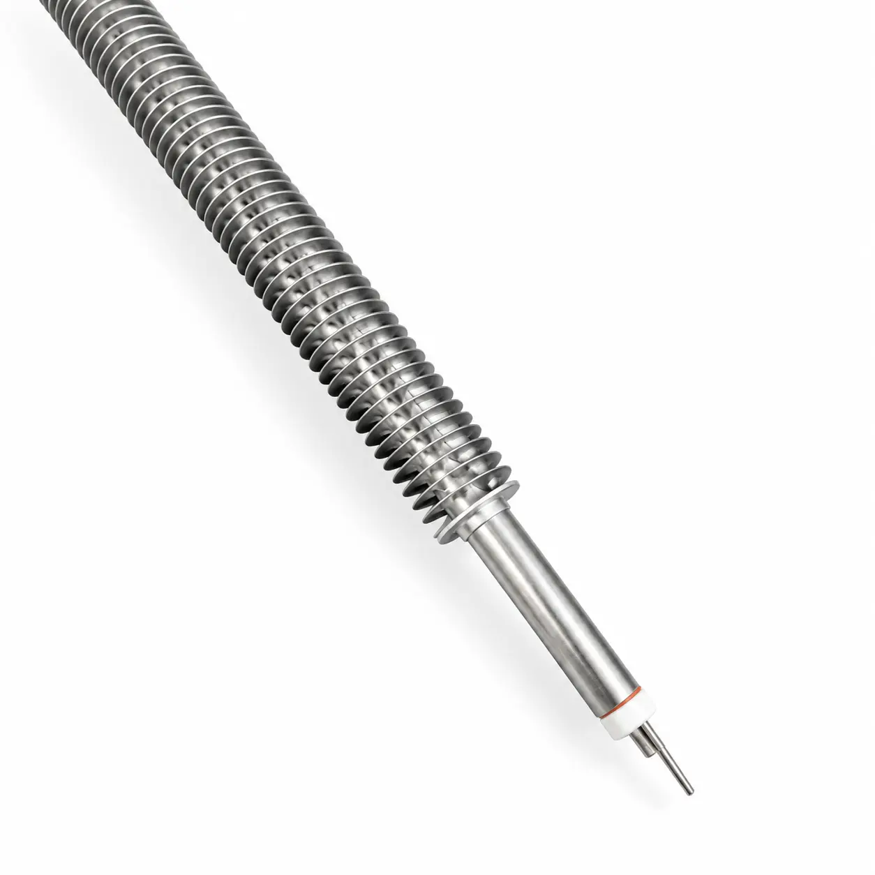 Pin or flat-tab terminals for finned tubular heaters