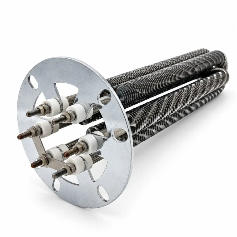 finned tubular heater with plate
